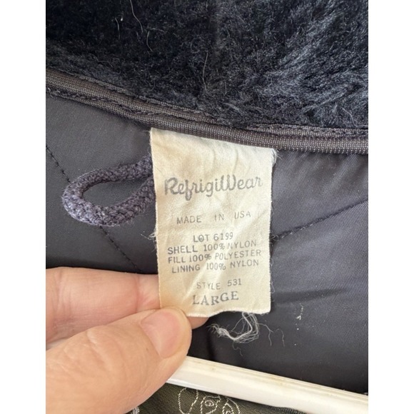 VTG REFRIGIWEAR-Insulated Coveralls Cold Snow Winter Freezer Suit Snap Zip Men L - Picture 6 of 11